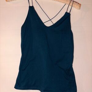 gaze Teal Double-Strap Cami with Crisscross Back